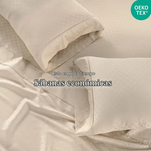 Vista 4 de Threadmill Juego de sábanas de algodón Twin Sábanas 100% algodón para cama tamaño Twin Juego de sábanas de satén jacquard damasco con bolsillo