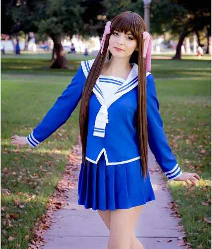 Vista 2 de Nuoqi Tohru Honda - Disfraz de cosplay de frutas, cesta de Tohru Cosplay uniforme