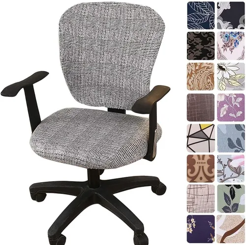 Vista 12 de Melaluxe - Funda para silla de oficina de computadora, funda universal protectora y elástica, cubierta elástica para silla giratoria