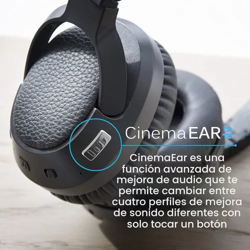 Vista 3 de Mee Audio Matrix Cinema - Auriculares Bluetooth Inalámbricos de Alta Resolución Estéreo con aptX de Baja Latencia para Mejor Sincronización