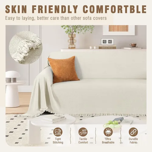 Vista 4 de TAOCOCO Fundas de sofá para mascotas, mantas resistentes para sofá de 3 cojines, fundas para sofá seccional, fundas tipo manta duraderas para sofá