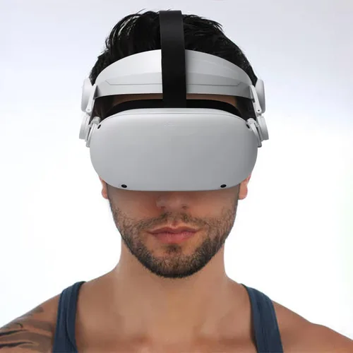 Vista 7 de Head Strap for Oculus Quest 2,MODJUEGO Soft Foam and Skin-Friendly with Silicone Face Cover, Lightweight and Adjustable Accessories for Adults and