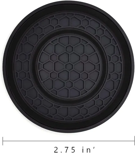 Vista 2 de Auprite Portavasos para automóvil, paquete de 2 posavasos universales antideslizantes para automóvil, accesorios para el interior del automóvil Negro