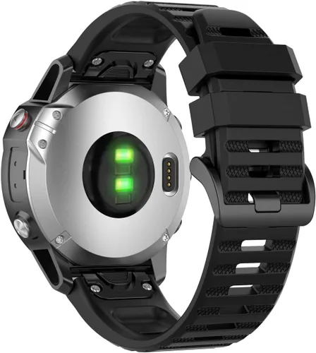Vista 3 de Muovrto Correa de repuesto para Garmin Fenix 7/Fenix 6/Fenix 5, correa de reloj de silicona impermeable de ajuste rápido para Garmin Forerunner