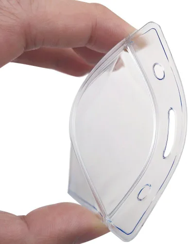 Vista 4 de Paquete de 10 portatarjetas de identificación resistentes con cremallera resellable, resistente al agua, soporte para tarjetas de identificación