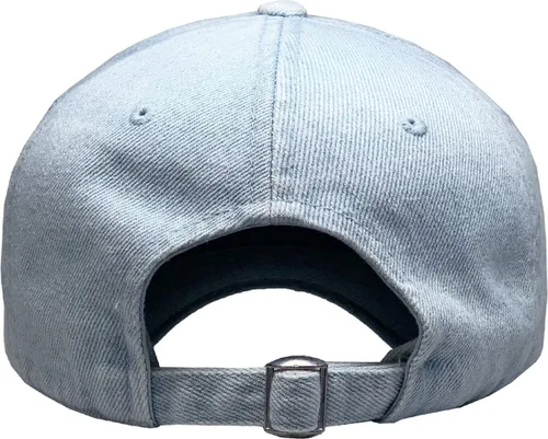 Vista 3 de Gorra de béisbol de perfil bajo, ajustable, lisa, clásica, de algodón, estilo polo en blanco, sin estructura
