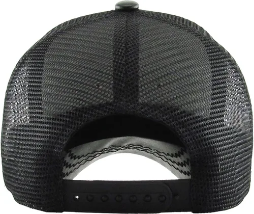 Vista 4 de Gorra de camionero ajustable con insignia dorada de República Dominicana
