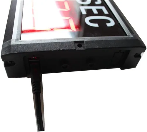 Vista 4 de AZOOU 2.3 pulgadas 10 dígitos LED rojo temporizador de cuenta regresiva/hacia arriba montado en la pared reloj con días horas minutos segundos
