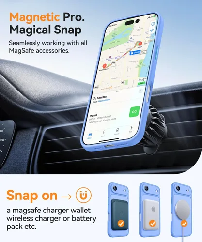 Vista 29 de CANSHN Funda magnética compatible con iPhone Air (6.5 pulgadas), mejorada [protección completa de la cámara] [compatible con Magsafe]