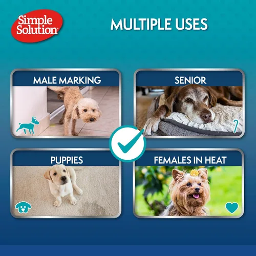 Vista 6 de Simple Solution Pañal lavable para perro hembra, pequeño, 1 paquete Dog in Heat, Potty Training, Incontinence Support, Leak Protection, Reusable