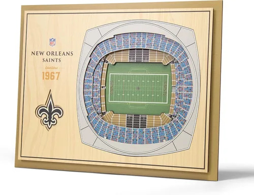 Vista 16 de YouTheFan Arte de pared de 5 capas con vista del estadio de la NFL