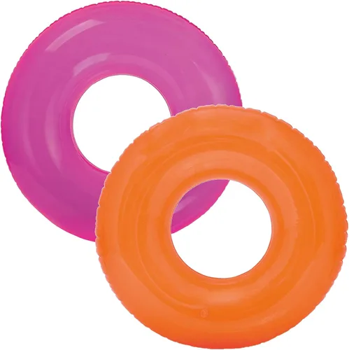 Vista 13 de Intex Colorful Transparent Inflatable Swimming Pool Beach Tube Raft
