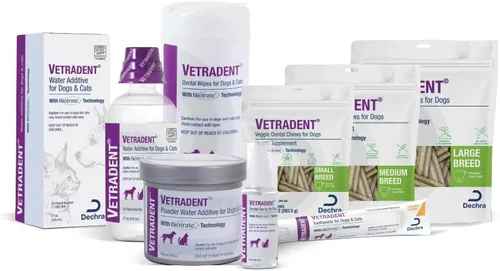 Vista 4 de Vetradent® Masticables dentales vegetarianos para perros pequeños Tecnología Biotrate™; Sin ingredientes de trigo o soja; sin sabores ni