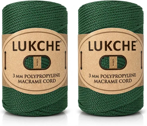 Vista 30 de Cuerda de macramé premium de poliéster de 3 mm (134.44 metros), (250 g) 100% cuerda de macramé de polipropileno, hilo de crochet de macramé colorido