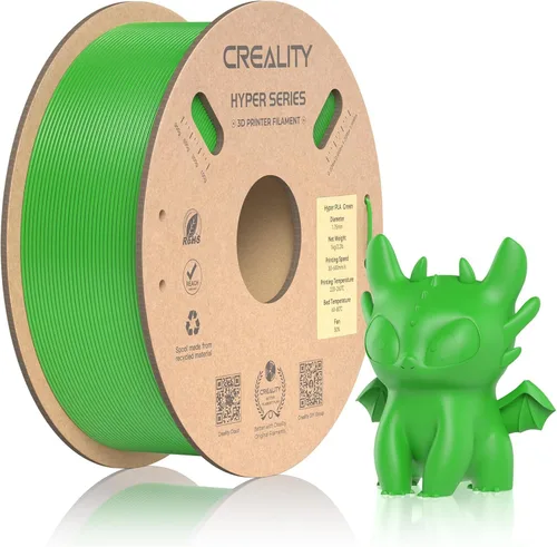 Vista 20 de Filamento PLA oficial de Creality Hyper de 1.75 mm, filamento PLA de alta velocidad de 30-600 mm/s para impresora 3D rápida, precisión dimensional
