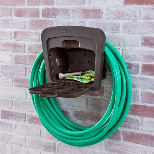 Vista 4 de Liberty Basics 501 - Colgador para manguera de jardín con compartimento de almacenamiento