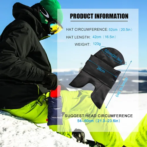 Vista 5 de LMMHEIZI Pasamontañas - Máscara de esquí cálida de invierno para esquí, snowboard