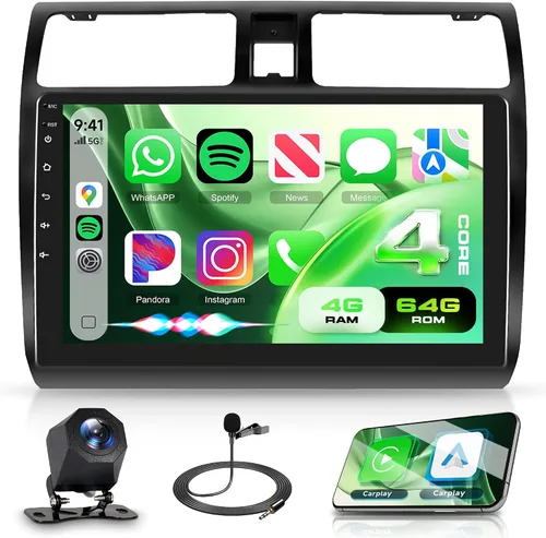 Vista 11 de Rimoody 4G+64G Estéreo de Coche para Suzuki Swift 2005-2010 CarPlay Inalámbrico Android Auto, Radio de Coche Android 15 Pantalla Táctil Integrada