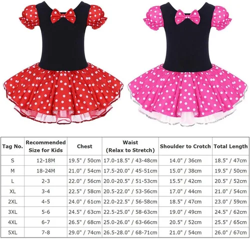 Vista 7 de IBTOM CASTLE Disfraz de princesa de lunares para niña pequeña, tutú de baile, leotardo de gimnasia