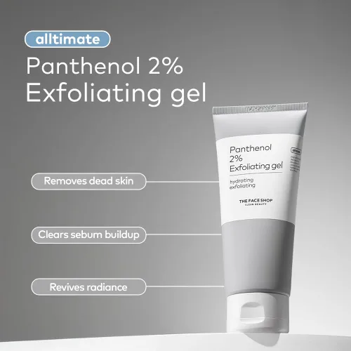 Vista 2 de The Face Shop Exfoliante facial Alltimate - Gel pelador con pantenol y AHA/BHA, fórmula suave, para piel suave, brillante e hidratada, limpieza