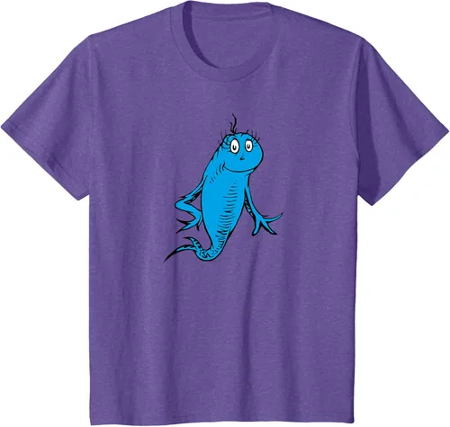 Vista 60 de Dr. Seuss Blue Fish Character - Camiseta con licencia oficial Negro
