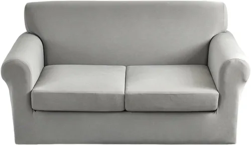 Vista 36 de Fundas elásticas para sofá de 1/2/3 cojines, funda estampada con fundas de cojín de asiento separadas, fundas de sofá lavables, protector de muebles