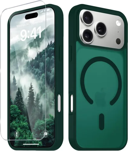 Vista 1666 de Funda para Google Pixel 10 Pro XL, cubierta magnética mate, color negro Fit for MagSafe, Screen Protector included, Shockproof Military Grade