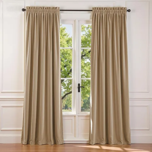 Vista 13 de Lazzzy - Cortinas de terciopelo blanco de 63 pulgadas de largo para sala de estar o dormitorio, cortinas con filtro de luz, aislación térmica