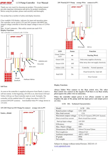 Vista 4 de Controlador de bomba solar, LCB 10A con IP68, potenciadores de corriente lineal utilizados en aplicaciones de bombeo directo solar; Modelos