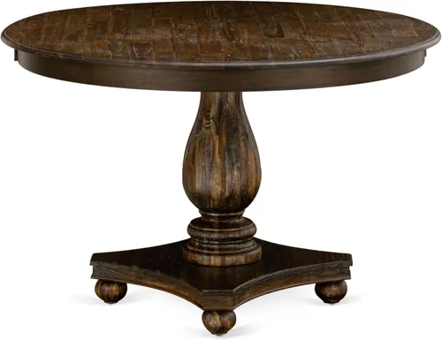Vista 3 de East West Furniture F2FL5-716 - Juego de mesa de comedor de 5 piezas, incluye una mesa de cocina redonda con pedestal y 4 sillas de comedor Parson