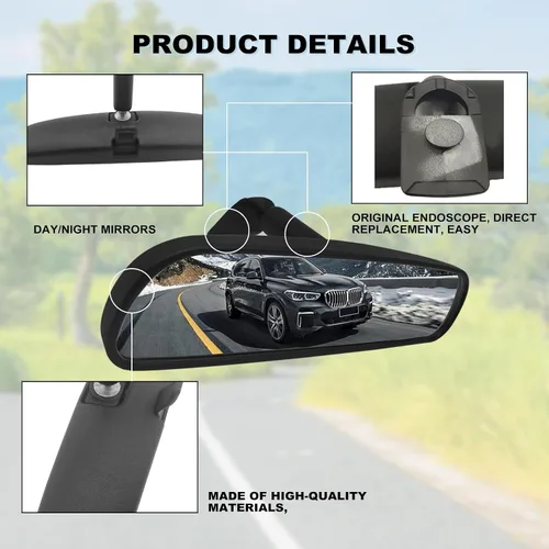 Vista 3 de Espejo retrovisor interior para coche Honda 76400-SDA-A03 Compatible con Honda Civic CR-Z, Accord