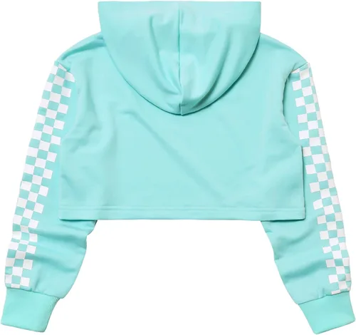 Vista 2 de Sudaderas con capucha para niños, niñas, cuero, a cuadros, manga larga, camiseta corta.