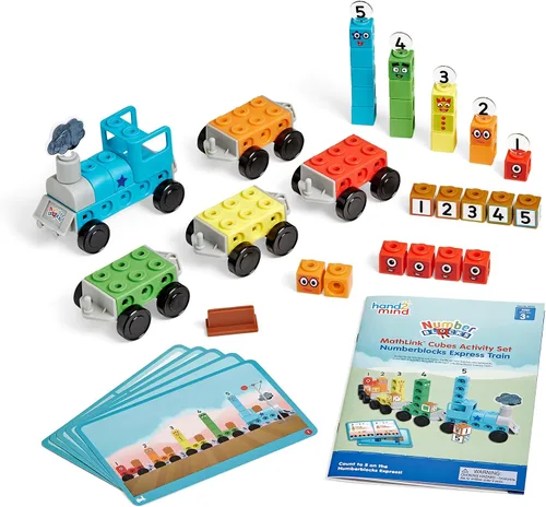 Vista 9 de hand2mind Numberblocks Express Train MathLink Cubes Conjunto de Actividades, Actividades de Aprendizaje Preescolar, Juguete de Tren, Bloques