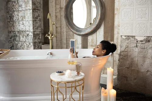 Vista 9 de Soporte de cristal con huelguista, incluye fósforos de lujo en tarro Cloche, regalo decorativo de Navidad para el hogar o la chimenea, blanco