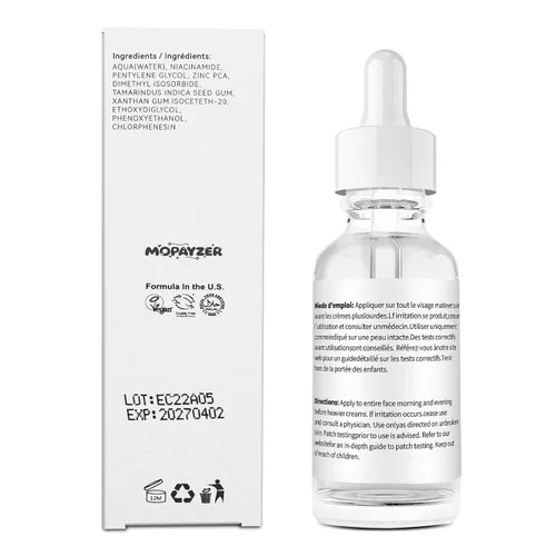 Vista 8 de Suero de niacinamida 10% + 1% de zinc, suero de niacinamida antienvejecimiento para cara, 1 suero facial hidratante para todo tipo de piel, cuidado