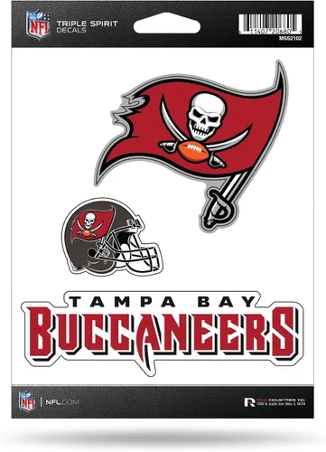 Vista 40 de Rico Industries NFL Football Triple Spirit Stickers Hoja de calcomanías triples