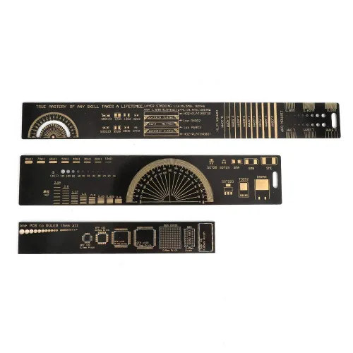 Vista 6 de Regla multifuncional, 3 tipos de conjunto 15/20/9.8 in 6.3/7.87/10.23 pulgadas regla de PCB de ingenieros electrónicos regla multifuncional regla