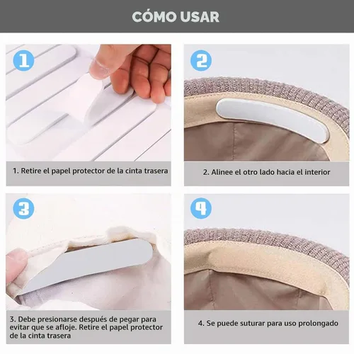 Vista 3 de Cinta autoadhesiva de espuma reductora de tamaño de sombrero