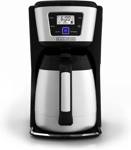 Vista 2 de BLACK+DECKER Cafetera térmica de 12 tazas, negro/plata, CM2035B