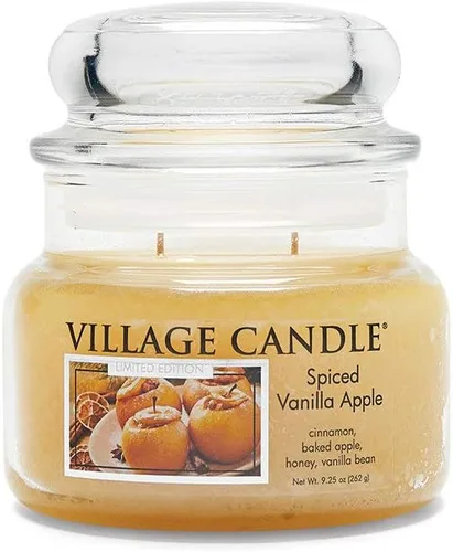 Vista 6 de Village Candle Vela perfumada en tarro de boticario de vidrio grande de eucalipto menta, 21.25 onzas, verde