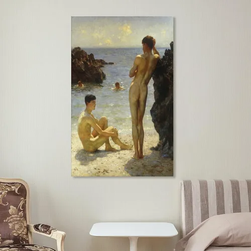 Vista 7 de Henry Scott Tuke - Póster decorativo de 1923, para sala de estar, dormitorio, 20 x 30 pulgadas