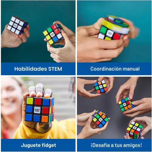 Vista 3 de Cubo Rubik, cubo de velocidad magnético 3x3, rompecabezas para resolver problemas, rompecabezas clásico de emparejamiento de colores, juguete Nueva