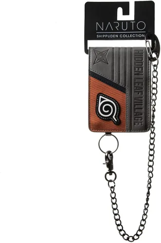 Vista 6 de Naruto Hidden Leaf Village - Cartera plegable con cadena Multi colorido