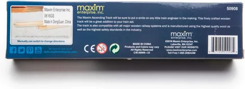 Vista 2 de Maxim Enterprise, inc. 8 pulgadas pista ascendente, vías de tren de madera compatibles con Thomas & Friends, Brio Toy Train, y todos
