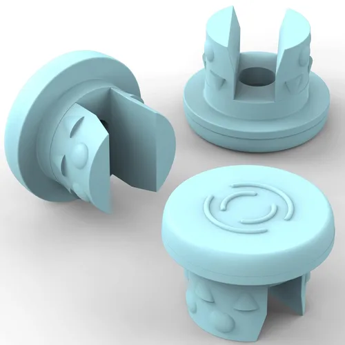 Vista 12 de Biomed Solutions - Tapón de goma butílica de 0.787 in con dos patas para liofilización y liofilización, botella de vidrio de liofilización, 100 Negro