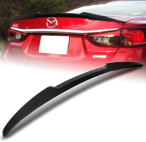 Vista 7 de W-Power - Alerón para tapa trasera de maletero de plástico ABS estilo V compatible con Mazda 6 2014-2017, 2015 2016 (negro mate)