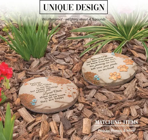 Vista 4 de Pavilion Gift Company 19059 Light Your Way - Piedra conmemorativa de jardín, 10 pulgadas, querida mascota