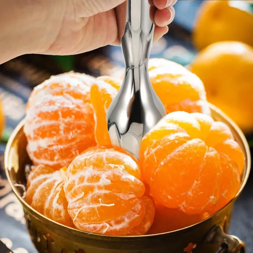 Vista 2 de Exprimidor manual de cítricos de naranja limón con mango de agarre cómodo para una fácil extracción de jugo, herramienta exprimidora de cocina