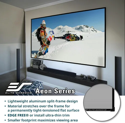 Vista 7 de Elite Screens - Serie Aeon Material CineGrey Blanco