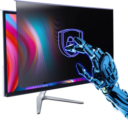 Vista 7 de Paquete de 2 filtros de pantalla de privacidad para computadora de 27 pulgadas, protector de pantalla de privacidad para colgar compatible